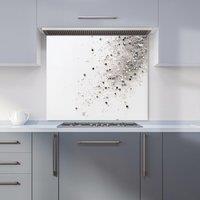 Warren Reed - Designer Glittering Tranquility: Pure White Kitchen Splashback | Size: 600mm x 750mm