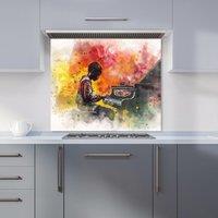 Warren Reed - Designer Young Virtuoso in Watercolor Symphony Kitchen Splashback | Size: 700mm x 750mm