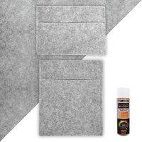 Monstershop Silver Grey Van Carpet Lining, Storage Pouches & Adhesive Glue