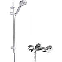 Balterley WallMount Thermostatic Bath Shower Mixer Tap Slide Rail in Silver