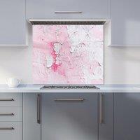 Warren Reed - Designer Light Pink Textured Effect Kitchen Splashback | Size: 700mm x 750mm
