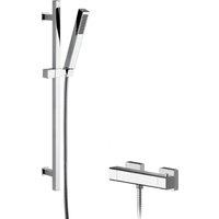 Balterley Empire Square Bar Valve Slide Rail Shower Kit Chrome in Silver