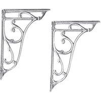 Balterley Ceramic Accessories Pair of Ornate Cistern Brackets Chrome in Silver