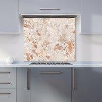 Warren Reed - Designer Polished Sweet Peach Quartz Effect Kitchen Splashback in Teal | Size: 600mm x 600mm