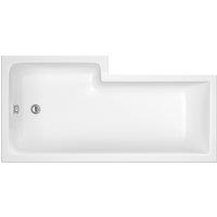 Balterley Modern L Shape Right Hand Shower Bath Tub with Leg Set, 1700mm - White