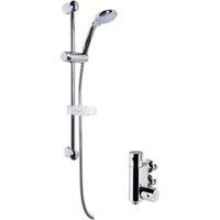 Balterley Thermostatic Vertical Bar Valve Multi Function Handset Slide Rail Kit in Silver