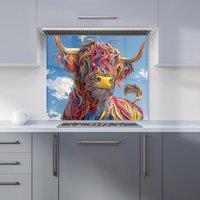Warren Reed - Designer Twisted Colors of the Bull Kitchen Splashback | Size: 700mm x 650mm