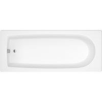 Balterley Round Single Ended Straight Shower Bath & Leg Set, 1700x700mm - White