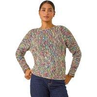 Roman Women's Patterned Tape Yarn Knit Jumper | Size: 20