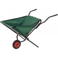 Oypla Lightweight Folding Garden Wheelbarrow in Green