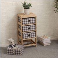 Home Source Wooden Chest 4 Storage Drawers Bedroom Organiser Coastal Style in Brown