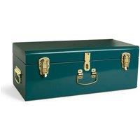 Beautify Gold Hardware Metal Storage Trunk in Teal