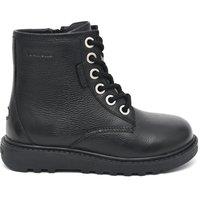 ToeZone Boy's Storm Black Leather Ankle Boot | Size: Infant 11