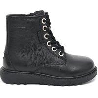 ToeZone Boy's Storm Black Leather Ankle Boot | Size: Infant 12