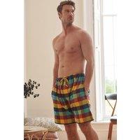 British Boxers Men's 'Edinburgh' Check Brushed Cotton Sleep Shorts | Size: Large