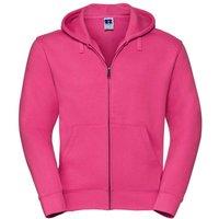 Russell Men's Authentic Full Zip Hoodie in Fuchsia | Size: Large