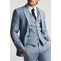 Alex Men's Check Tailored Fit Suit Jacket in Blue | Size: 46R
