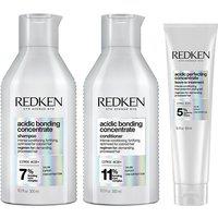 Redken Acidic Bonding Concentrate Shampoo, Conditioner & Leave-in Treatment Set in Clear