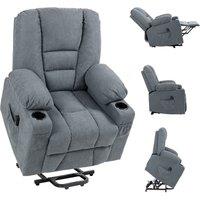 HOMCOM Riser & Recliner Chair w/ Remote, Lift Chair for Elderly in Grey
