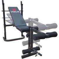 HXGN Barbell Bench with Leg Developer in Black