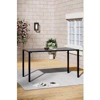 Outdoor Rectangular Metal Frame Garden Dining Table