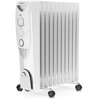 Pro Breeze 2500W Oil Filled Radiator Heater with 11 Fins in Black