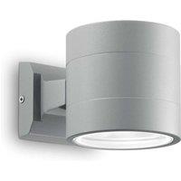 Netlighting Snif Round 1 Light Outdoor Up Down Wall Light White Grey IP54 G9