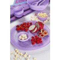 Bread + Butter Round Serving Platter with Small Dip Bowl in Purple