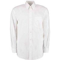 Kustom Kit Men's Oxford Classic Long-Sleeved Shirt in White | Size: 17.5 in