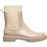 IVACHY Women's Ankle Sock Wellies- Waterproof - Fashion Boots in Beige | Size: 3