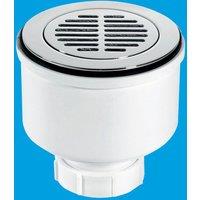 McAlpine ST90CPB-S-V 90mm x 50mm Water Seal Shower Trap with 2" Universal Ve in White