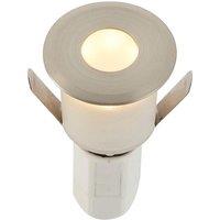 Netlighting Hades LED Outdoor Recessed Ground Decking Light Satin Nickel Effect Plate 3000K IP67 in Grey