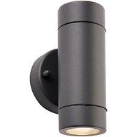 Netlighting Palin Outdoor Up Down Dimmable Wall Light Anthracite IP44 in Black