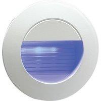 Netlighting IP54 Recessed Round IndoorOutdoor LED GuideStairWall Light Blue LED 230V in White