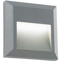 Netlighting Severus Outdoor Integrated LED Square Indirect IP65 1.1W Grey Abs Plastic & Clear Pc