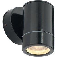 Netlighting Odyssey Outdoor Wall IP65 7W Satin Black Paint & Clear Glass 1 Light Dimmable IP65 GU10
