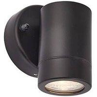 Netlighting Palin 1 Light Outdoor Wall Light Matt Black Glass IP44 GU10