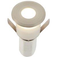 Netlighting Hades LED Outdoor Recessed Ground Decking Light Satin Nickel Effect Plate 4000K IP67 in Grey