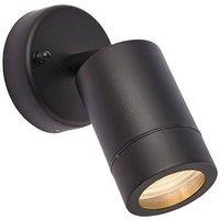 Netlighting Palin Outdoor Spotlight Matt Black Glass IP44 GU10