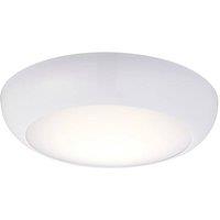 Netlighting Forca Integrated LED Outdoor Flush Light Gloss White Opal IP65