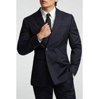 Alex Men's Chalk Stripe Tailored Fit Suit Jacket in Navy | Size: 48R