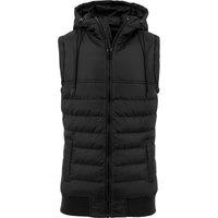 Build Your Brand Men's Bubble Vest in Black | Size: XL
