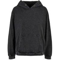 Build Your Brand Women's Acid Wash Oversized Hoodie in Black | Size: 2XL