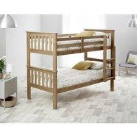 Carra Wooden Single Bunk Bed With Spring Mattresses