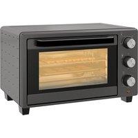 HOMCOM Mini Oven 21L Countertop Electric Toaster Oven w/ Adjustable Temp Timer in Grey