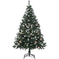 HOMCOM 5FT Artificial Christmas Tree Holiday Home Xmas Decoration in Green