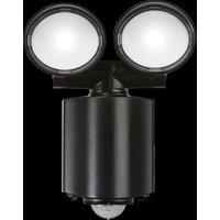 Netlighting Knightsbridge 230V IP55 Twin Spot LED Security Light Black FL16ABK