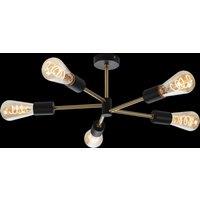 Netlighting Knightsbridge SENA 230V IP20 E27 5 Light Ceiling Pendant SE5P in Black