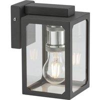 Netlighting E27 Wall Lantern Anthracite 230V IP23 in Black