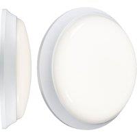 Netlighting Knightsbridge 230V IP54 22W LED Bulkhead with Sensor 4000K BL20ALEDS in White